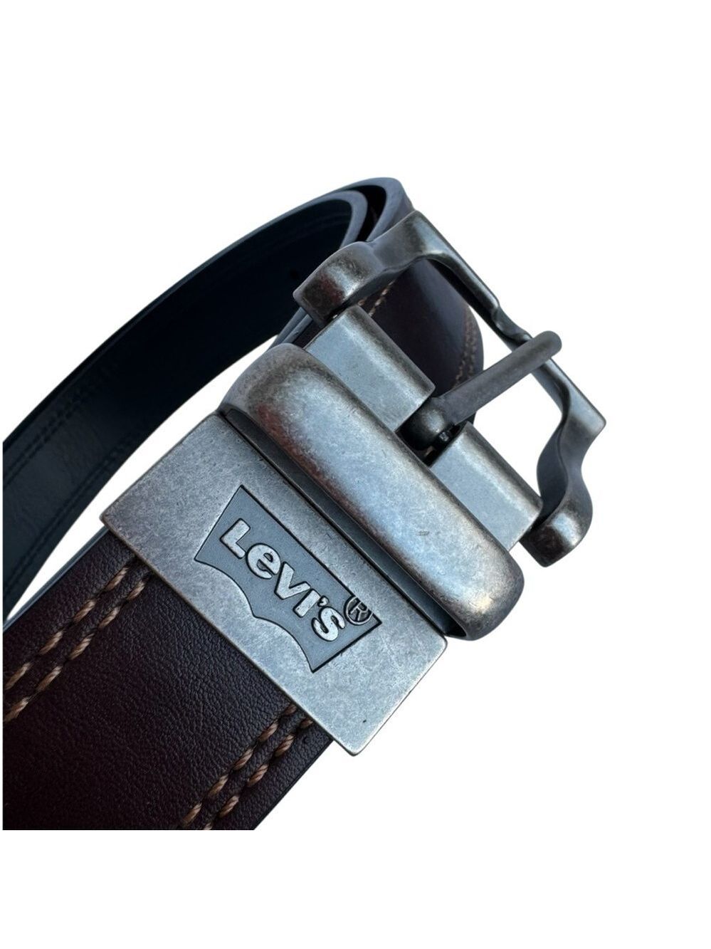 Levi's Leather Belt Mens Sz 54 Chocolate Brown Capsule Classic Everyday EUC